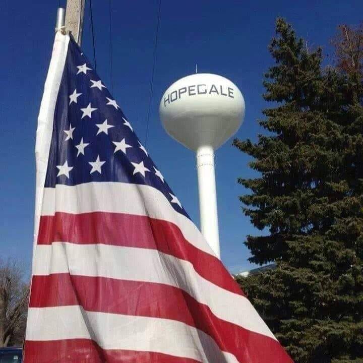 Water Tower and flag